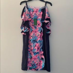 BNWT Lilly Pulitzer Kara Ruffle Silk Dress Size M
